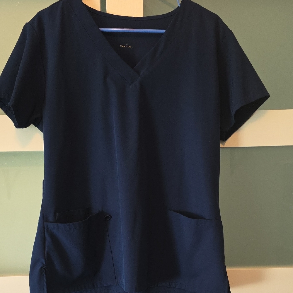 Smart Scrubs Navy Blue Women's Top